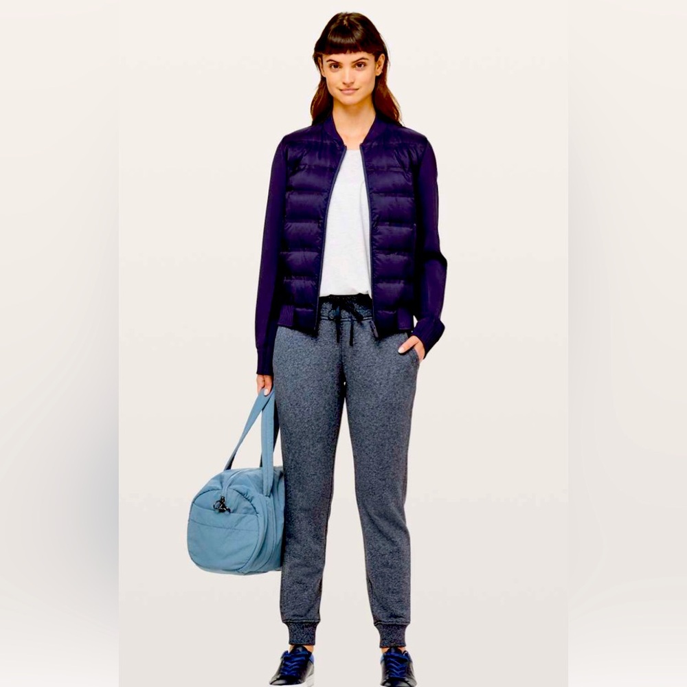 Lululemon Warm Down Jogger II in Heathered Speckled True Navy